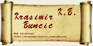 Krasimir Bunčić vizit kartica